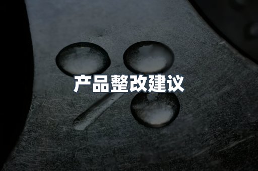 产品整改建议